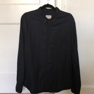 Life after denim - black button-down shirt